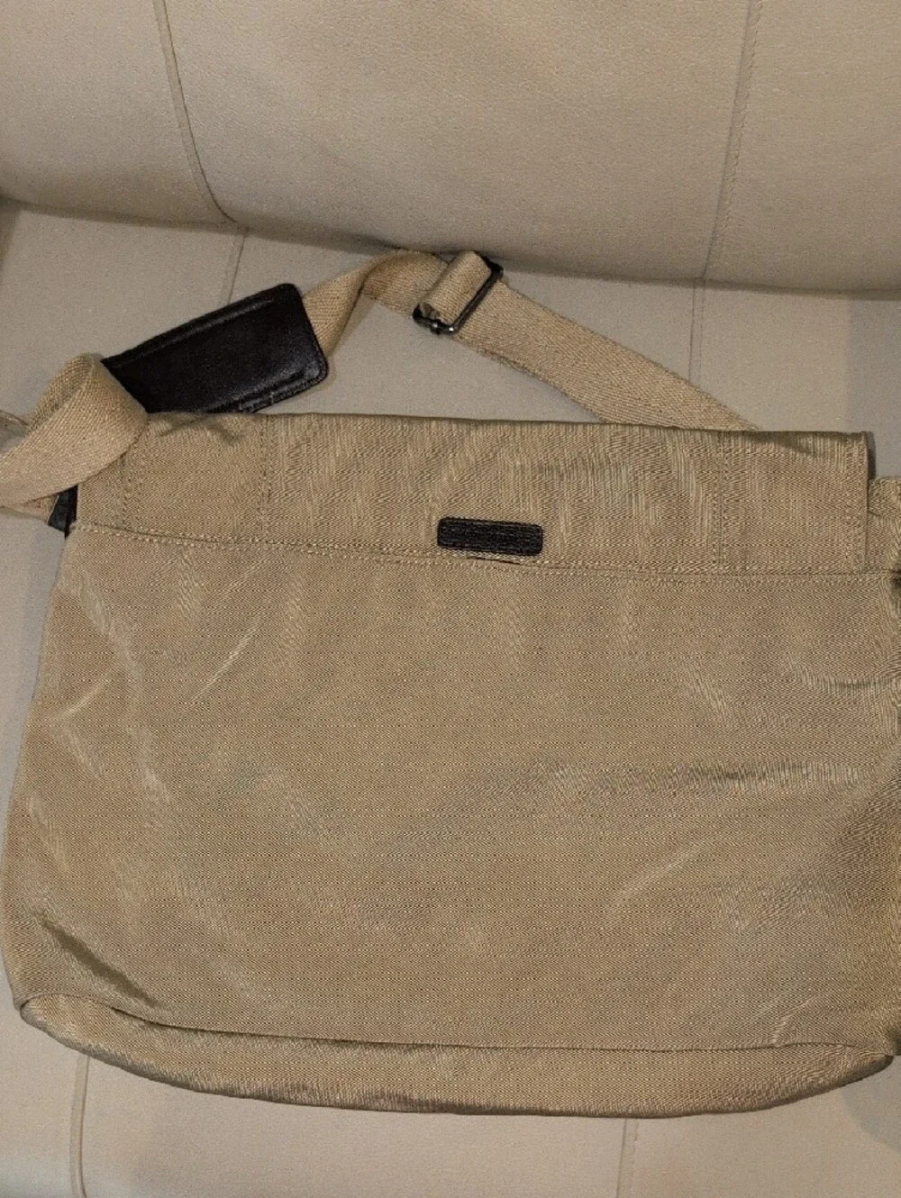 Banana Republic Beige And Brown Laptop Messenger Bag
